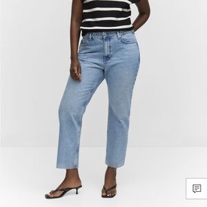 MANGO brand straight leg ankle jeans